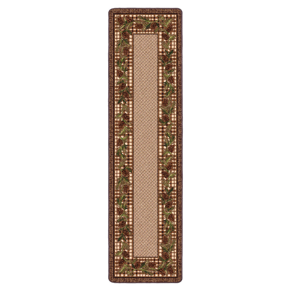 Plow & Hearth Sweetwater Pine Plaid EnduraStran Area Rug 2'1" X 7'8" Runner