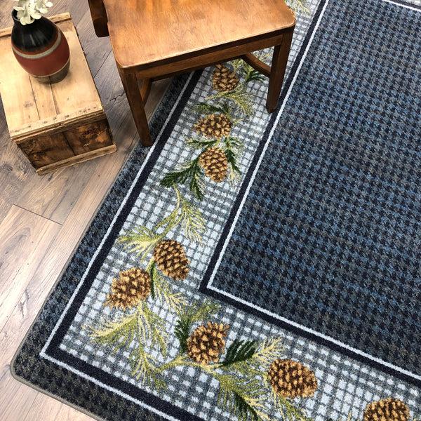 plow & hearth Sweetwater Pine Plaid EnduraStran Area Rug 3'10" x 5'4"