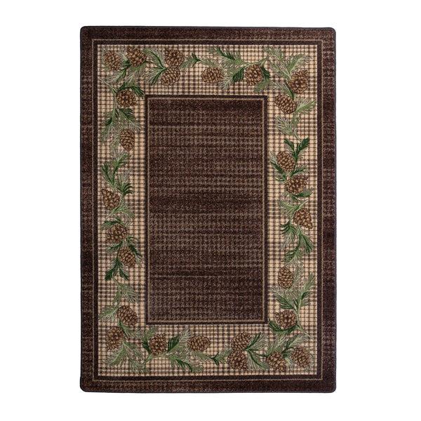 Plow & Hearth Sweetwater Pine Plaid EnduraStran Area Rug 7'8" X 10'9"