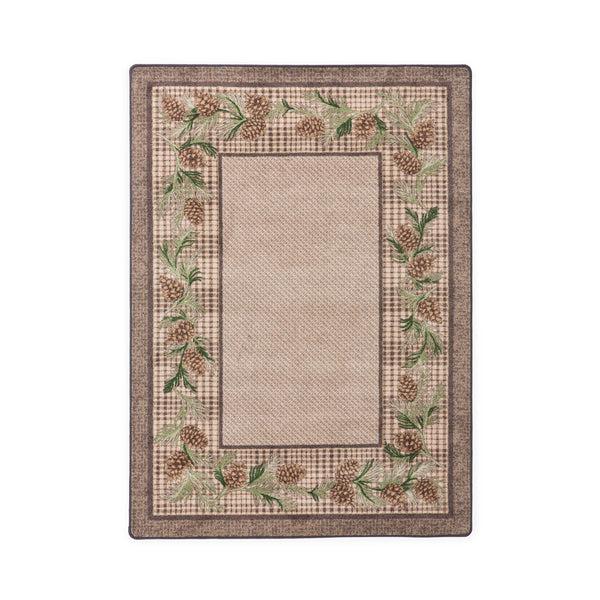 Plow & Hearth Sweetwater Pine Plaid EnduraStran Area Rug 7'8" X 10'9"