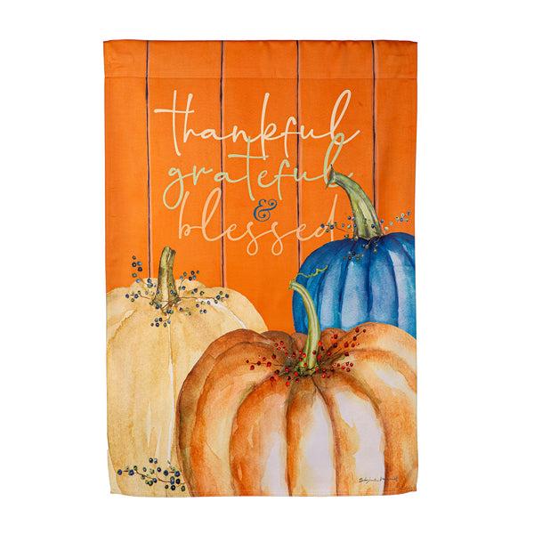 plow & hearth Thankful Grateful and Blessed Suede House Flags