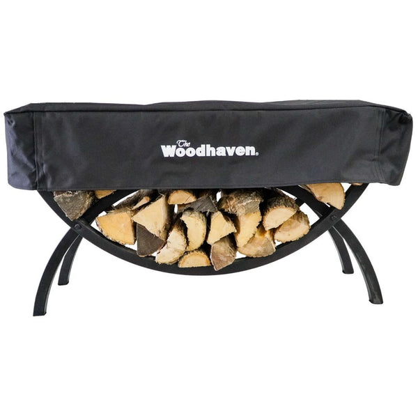 Plow & Hearth The Woodhaven 3ft Crescent Firewood Rack