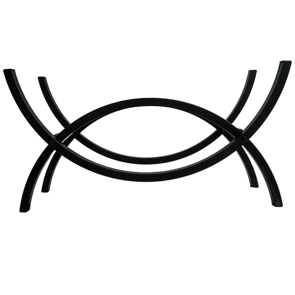 Plow & Hearth The Woodhaven 3ft Crescent Firewood Rack