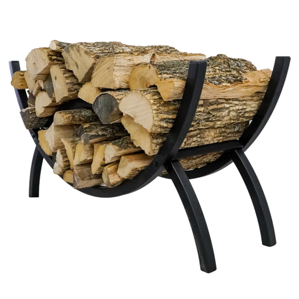 plow & hearth The Woodhaven 3ft Crescent Firewood Rack