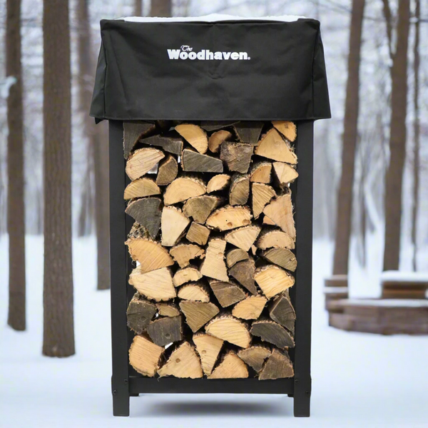 Plow & Hearth The Woodhaven 4 X 2 Firewood Rack And Cover