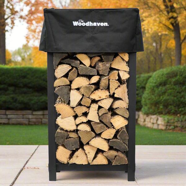 plow & hearth The Woodhaven 4 x 2 Firewood Rack and cover