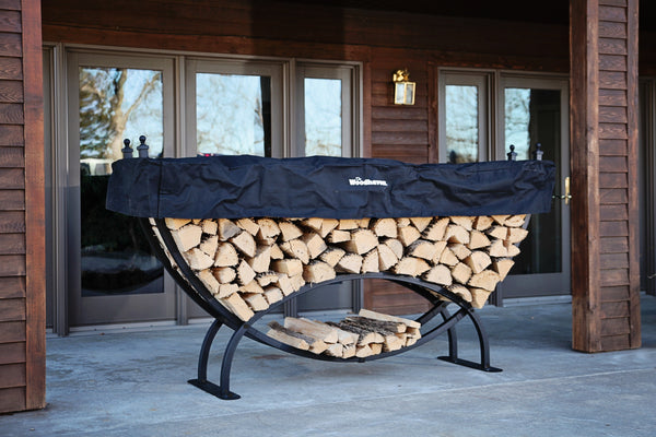 Plow & Hearth The Woodhaven 8' Large Crescent Firewood Rack