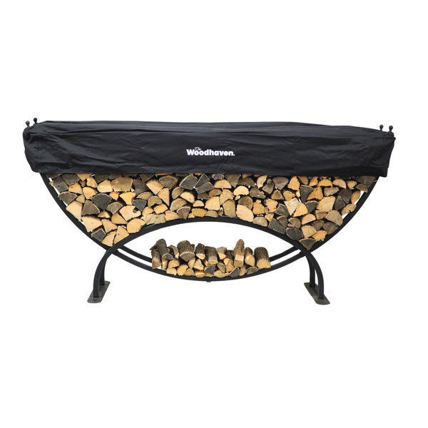 Plow & Hearth The Woodhaven 8' Large Crescent Firewood Rack