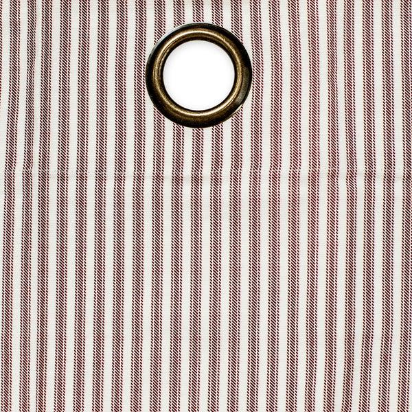 plow & hearth Thermalogic Insulated Ticking Stripe Grommet Top Curtain Pair 95"L