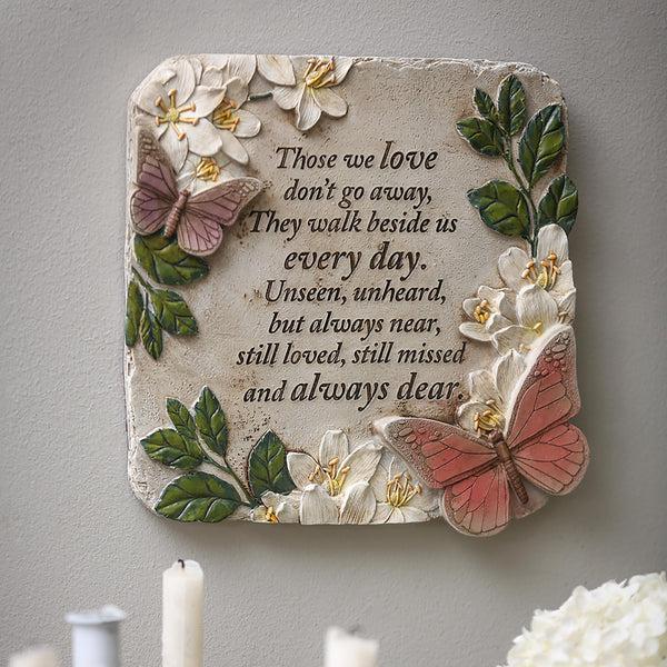 Plow & Hearth Those We Love Butterflies Memorial Garden Stone