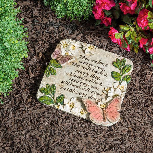 plow & hearth Those We Love Butterflies Memorial Garden Stone