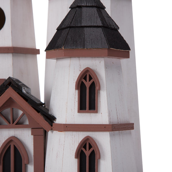 Plow & Hearth Three Tower Castle Birdhouse With Dragon Weathervane