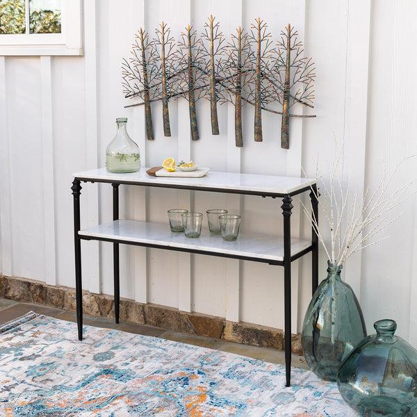 Plow & Hearth Trees And Mountains Handmade Metal Indoor Or Outdoor Wall Art