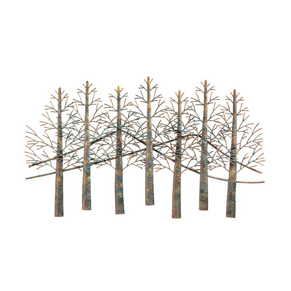 Plow & Hearth Trees And Mountains Handmade Metal Indoor Or Outdoor Wall Art