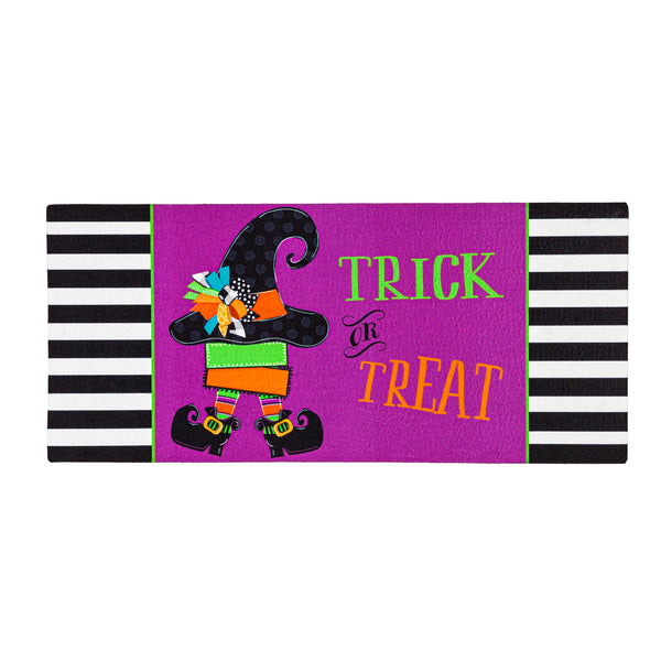 plow & hearth Trick Or Treat Witch Sassafras Switch Mat