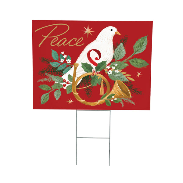 Plow & Hearth Twas The Night Dove Of Peace Yard Sign 24"x18"