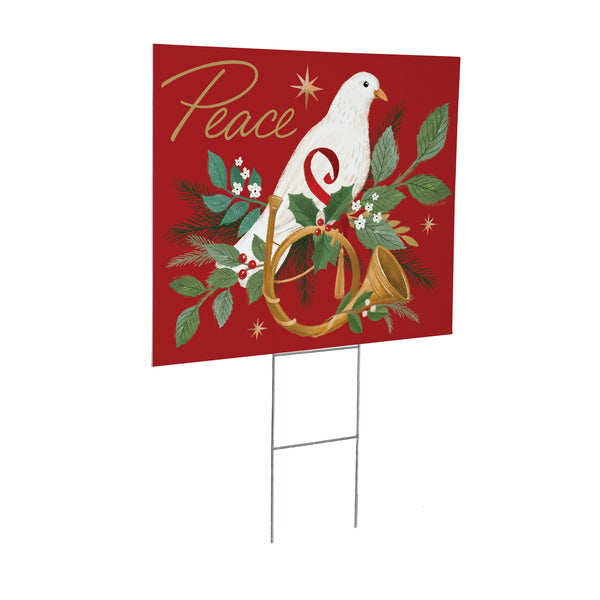 Plow & Hearth Twas The Night Dove Of Peace Yard Sign 24"x18"