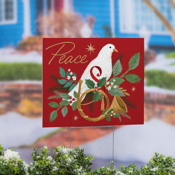 plow & hearth Twas The Night Dove of Peace Yard Sign 24"x18"