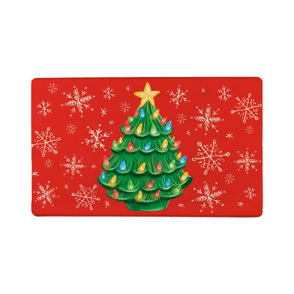 Plow & Hearth Twas The Night Nostalgia Christmas Tree Anti-Fatigue Mat 30"x18"