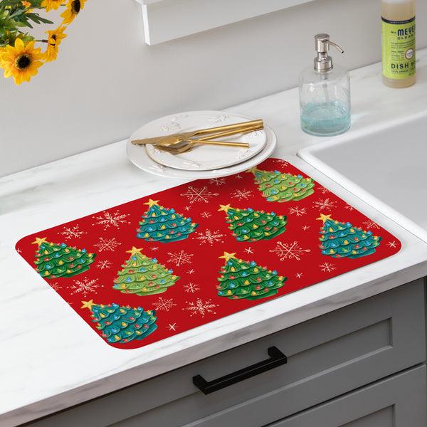 Plow & Hearth Twas The Night Nostalgia Christmas Tree Drying Mat 20"x15"