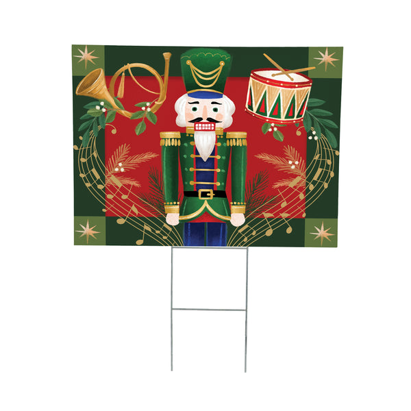 Plow & Hearth Twas The Night Nutcracker Yard Sign 24"x18"