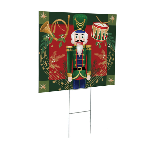Plow & Hearth Twas The Night Nutcracker Yard Sign 24"x18"