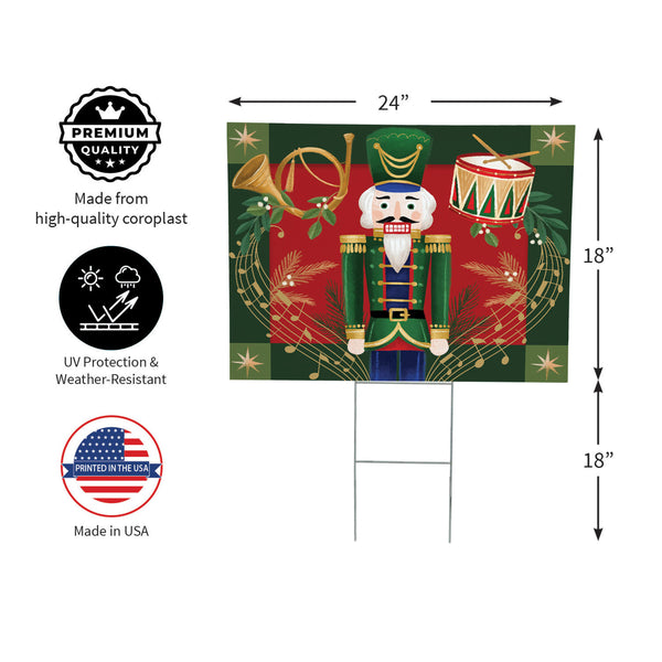 Plow & Hearth Twas The Night Nutcracker Yard Sign 24"x18"