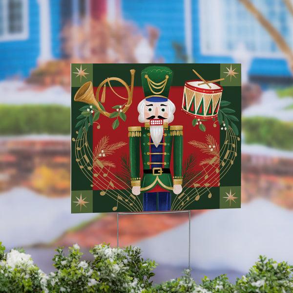 plow & hearth Twas The Night Nutcracker Yard Sign 24"x18"
