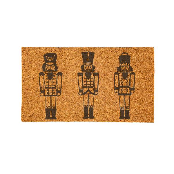 Plow & Hearth Twas The Night Three Nutcrackers Coir Mat 28"x16"