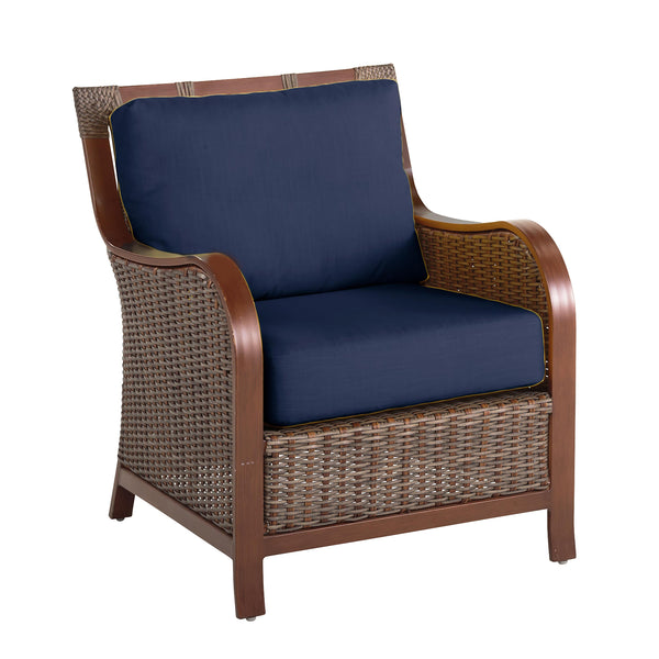 Plow & Hearth Urbanna Premium Wicker Chair With Luxury Cushions