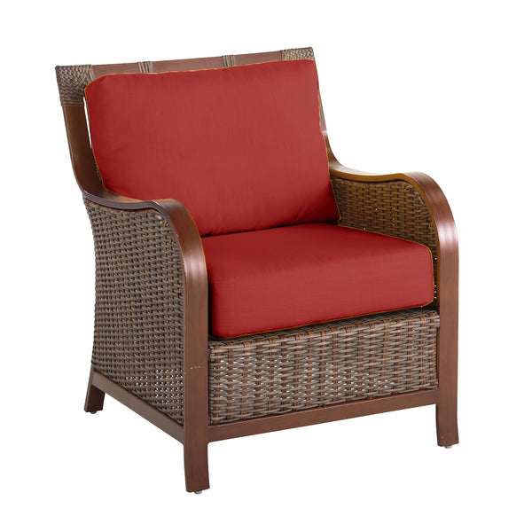 Plow & Hearth Urbanna Premium Wicker Chair With Luxury Cushions