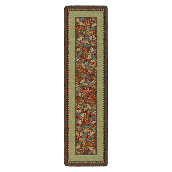 plow & hearth USA Made Hickory Hill Holly Edurastran Rug 3'10" x 5'4"