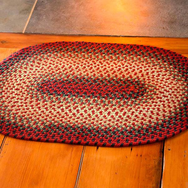 Plow & Hearth USA-Made Wool Braided Virginia Rug 2' X 3'