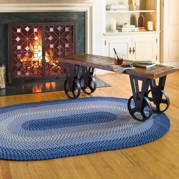 Plow & Hearth USA-Made Wool Braided Virginia Rug 8' X 11'
