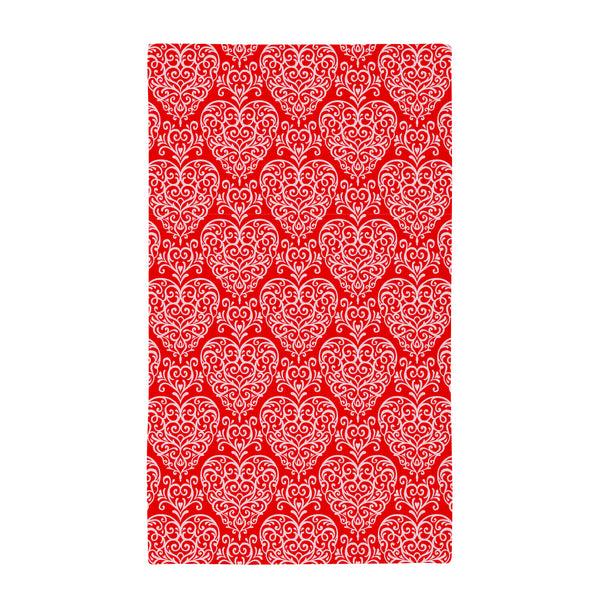 Plow & Hearth Valentine's Day Kitchen Towel Quick Dry Waffle Weave Double-Sided Filigree Hearts 30"L X 18"W