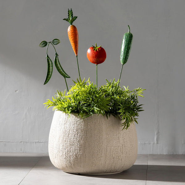 plow & hearth Vegetable Shaped Metal Plant Stakes Set of 4