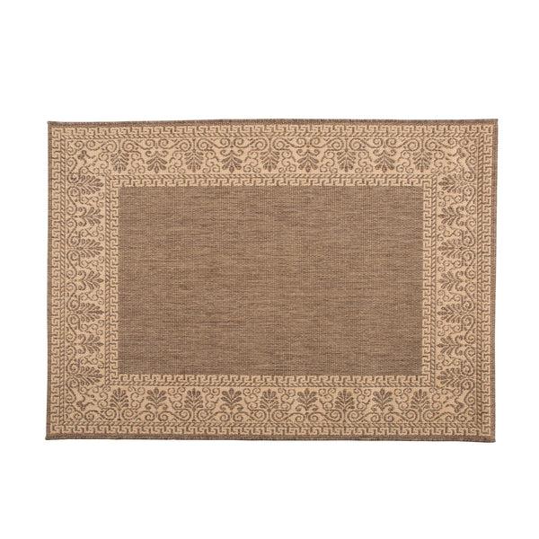 Plow & Hearth Veranda Border Indoor/Outdoor Rug 3'9"x 5'5"