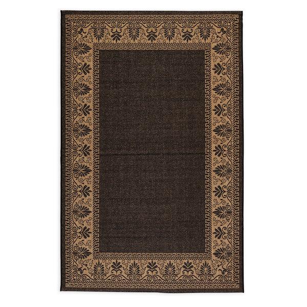 plow & hearth Veranda Border Indoor/Outdoor Rug 5'10"x 9'2"