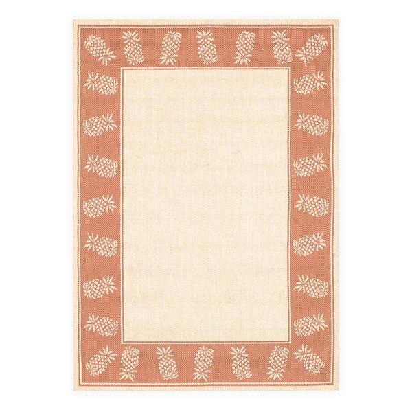 Plow & Hearth Veranda Pineapple Indoor/Outdoor Polypropylene Rug 5'10" X 9'2"