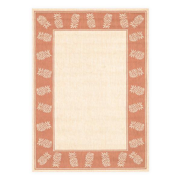 Plow & Hearth Veranda Pineapple Indoor/Outdoor Polypropylene Rug 3'9" X 5'5"