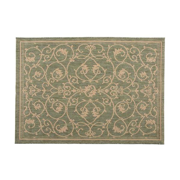 Plow & Hearth Veranda Scroll Indoor/Outdoor Rug 3'9"x 5'5"