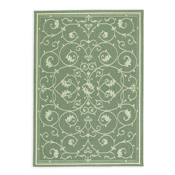 Plow & Hearth Veranda Scroll Indoor/Outdoor Rug 5'3"x 7'6"