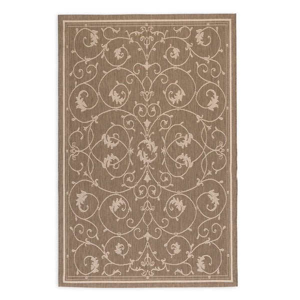 Plow & Hearth Veranda Scroll Indoor/Outdoor Rug 5'3"x 7'6"