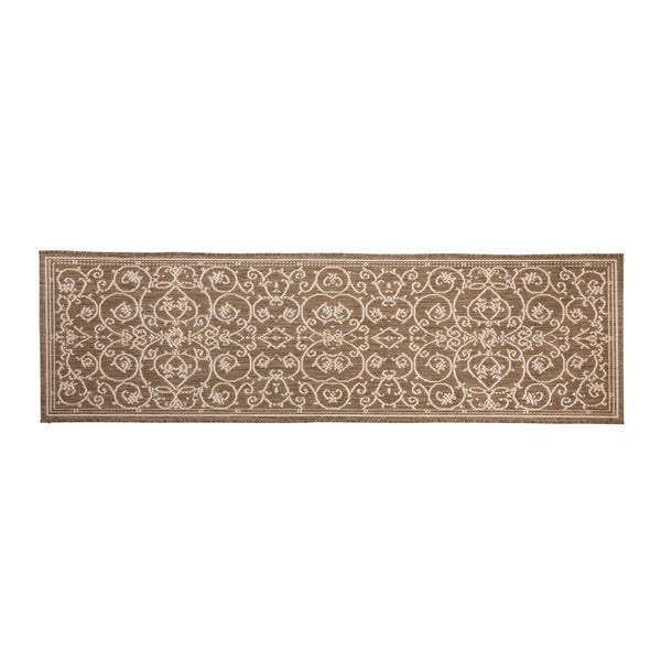 Plow & Hearth Veranda Scroll Indoor/Outdoor Runner 2'3"x 7'10"