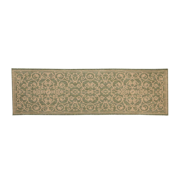 Plow & Hearth Veranda Scroll Indoor/Outdoor Runner 2'3"x 7'10"