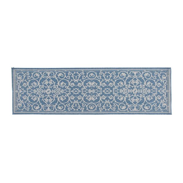 Plow & Hearth Veranda Scroll Indoor/Outdoor Runner 2'3"x 7'10"