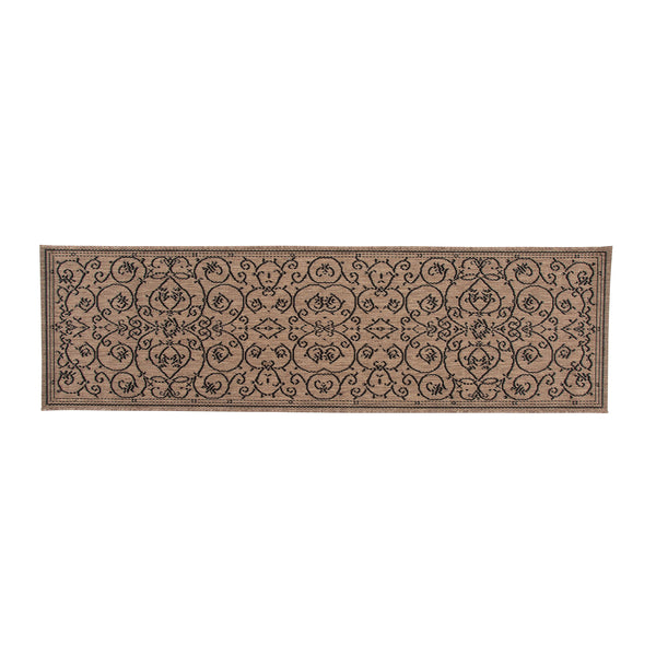 plow & hearth Veranda Scroll Indoor/Outdoor Runner 2'3"x 7'10"
