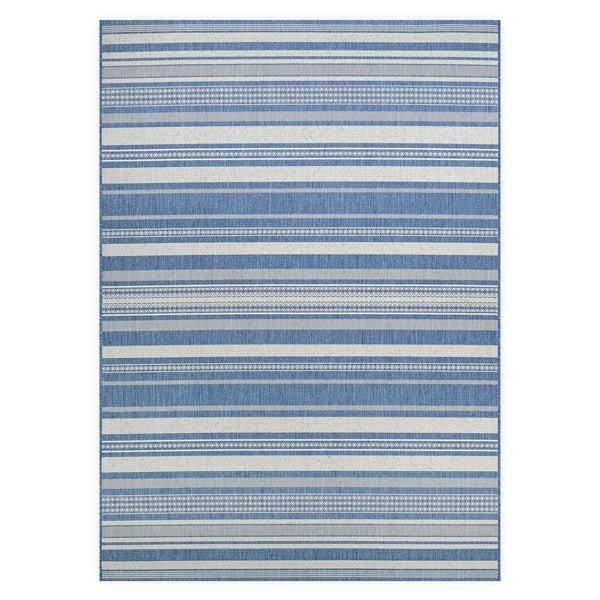 plow & hearth Veranda Striped Indoor/Outdoor Polypropylene Rug 3'9" x 5'5"