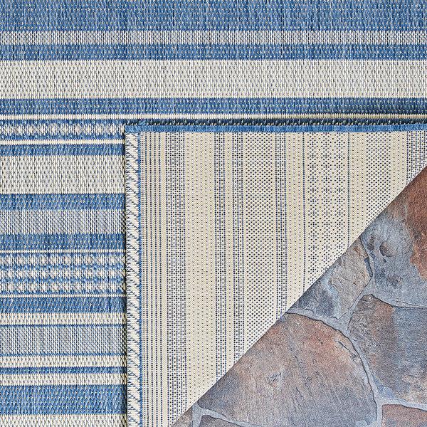 Plow & Hearth Veranda Striped Indoor/Outdoor Polypropylene Rug 7'6" X 10'9"