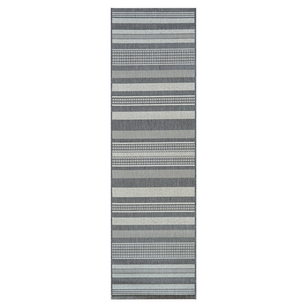 Plow & Hearth Veranda Striped Indoor/Outdoor Polypropylene Runner 2'3" X11'9"